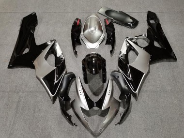 Carénages Moto Suzuki GSXR 1000 2005-2006 - Argent Noir Rouge