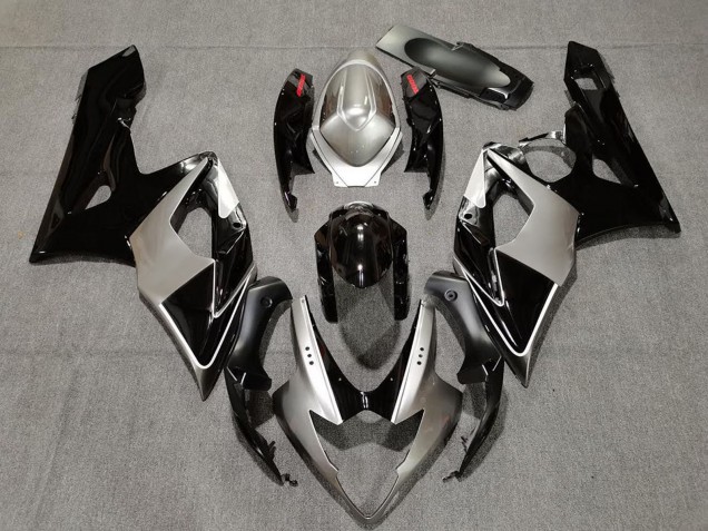 Carénages Moto Suzuki GSXR 1000 2005-2006 - Argent Noir Rouge