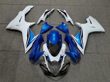 Carénage Moto Suzuki GSXR 600 / GSXR 750 2011-2024 - Blanc Bleu