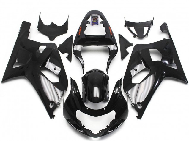 Carénages Moto Suzuki GSXR 600 / GSXR 750 2001-2003 - Noir Brillant Argent