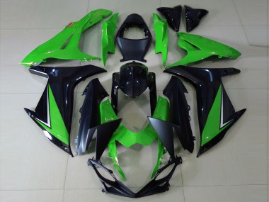 Carénages Moto Suzuki GSXR 600 / GSXR 750 2011-2024 - Vert Noir Brillant Noir Mat
