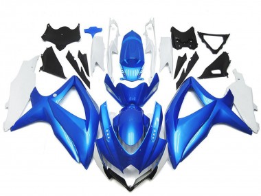 Carénages Moto Suzuki GSXR 600 / GSXR 750 2008-2010 - Blanc Bleu Clair