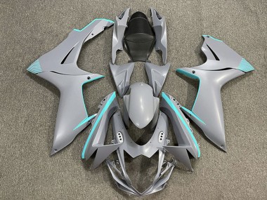 Carénages Moto Suzuki GSXR 600 / GSXR 750 2011-2024 - Nardo Gris Mat Teal Accents