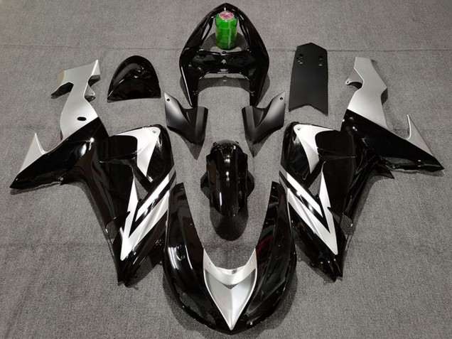 Carénages Moto Kawasaki ZX10R 2006-2007 - Noir Brillant Argent