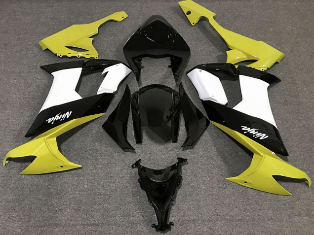 Carénages Moto Kawasaki ZX10R 2008-2010 - Jaune Brillant Noir Blanc