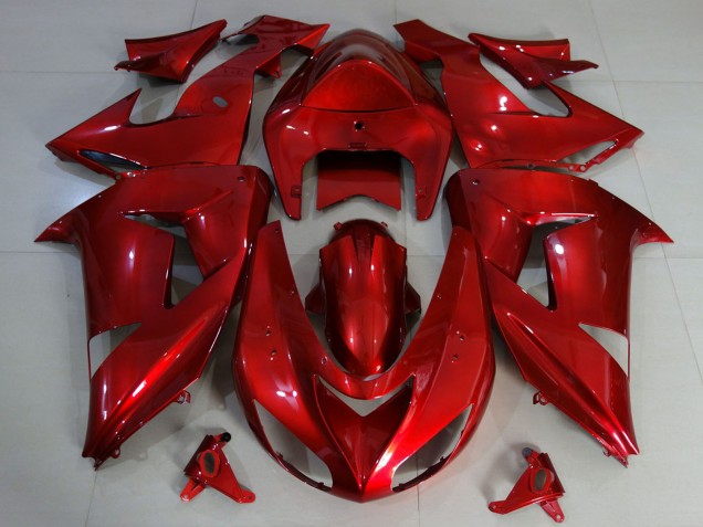 Carénages Moto Kawasaki ZX10R 2006-2007 - Rouge Foncé