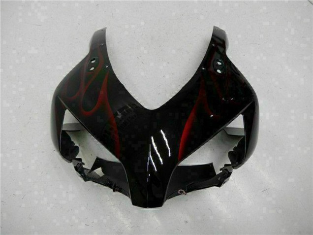 Carénages Moto Honda CBR1000RR 2004-2005 - Noir Brillant Rouge Flamme