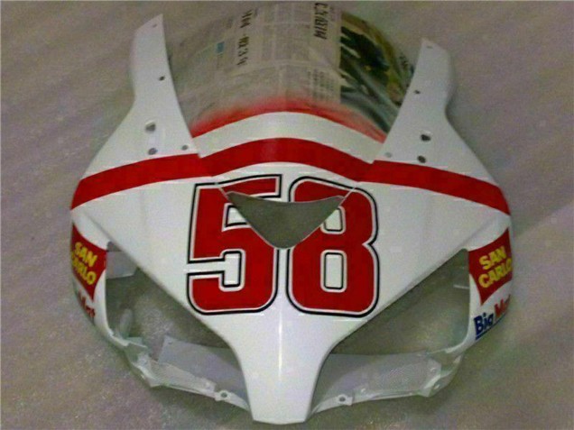 Carénages Moto Honda CBR1000RR 2004-2005 - Blanc Rouge Jaune San Carlo 58