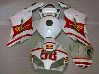 Carénages Moto Honda CBR1000RR 2004-2005 - Blanc Rouge Jaune San Carlo 58
