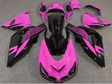 Carénages Moto Kawasaki ZX14R 2006-2011 - Rose Noir Brillant