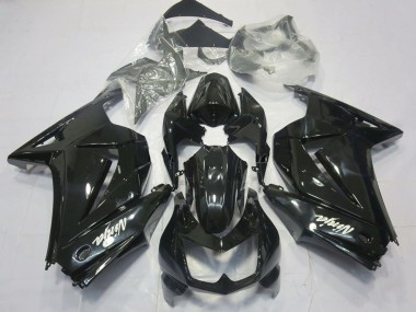 Carénages Moto Kawasaki Ninja 250 2008-2012 - Noir Brillant Blanc Ninja