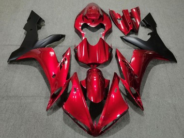 Carénages Moto Yamaha R1 2004-2006 - Bonbon Rouge Noir Mat