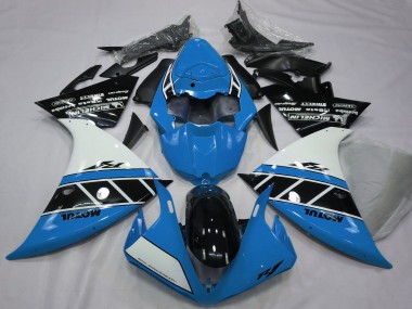 Carénages Moto Yamaha R1 2012-2014 - Bleu Blanc Noir Brillant
