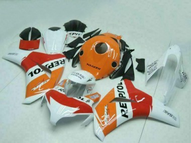 Carénages Moto Honda CBR1000RR 2008-2011 - Orange Blanc Rouge Noir Repsol