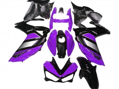 Carénages Moto Yamaha R3 2015-2018 - Violet Argent Noir Brillant
