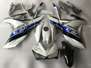 Carénages Moto Yamaha R3 2015-2018 - Blanc Bleu Noir