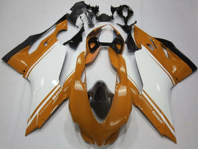 Carénages Moto Ducati 1199 2011-2014 - Brun Blanc Noir