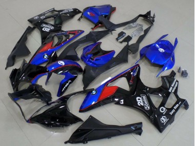 Carénages Moto BMW S1000RR 2009-2014 - Bleu Rouge Noir Brillant Castrol