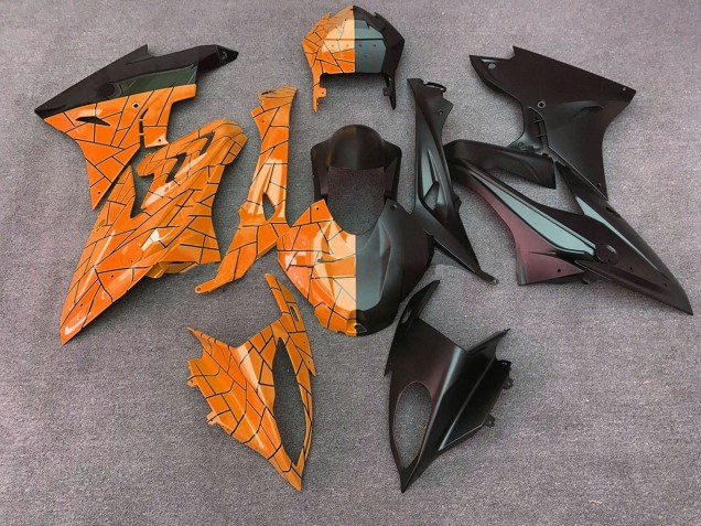 Carénages Moto BMW S1000RR 2015-2016 - Orange Noir Mat Diviser