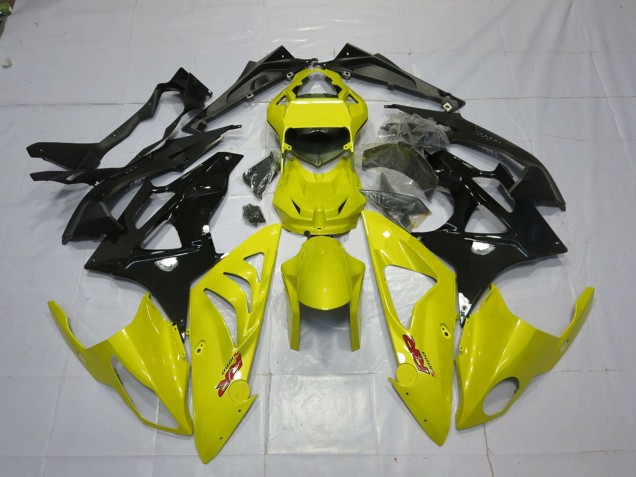 Carénages Moto BMW S1000RR 2009-2014 - Jaune Noir Brillant