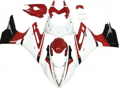 Carénages Moto Triumph Daytona 675 2013-2016 - Blanc Rouge Noir Brillant