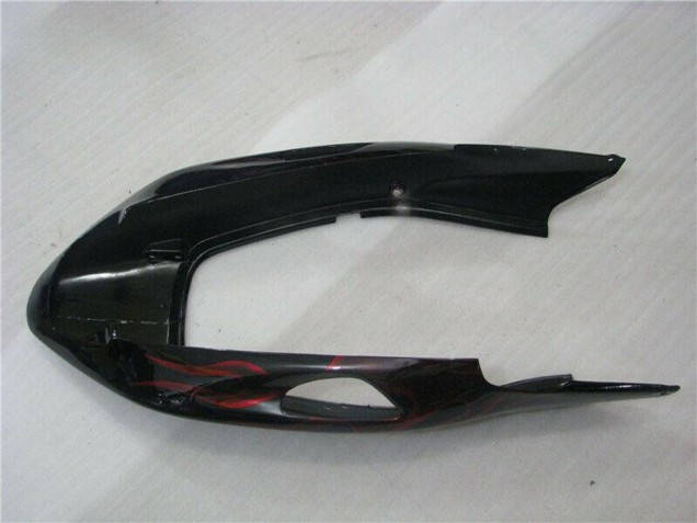 Carénages Moto ABS Honda CBR1100XX Blackbird 1996-2007 - Noir Brillant Rouge Flamme