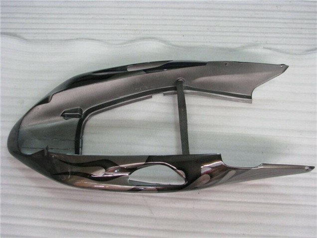 Carénages Moto Honda CBR1100XX Blackbird 1996-2007 - Noir Brillant Argent Flamme