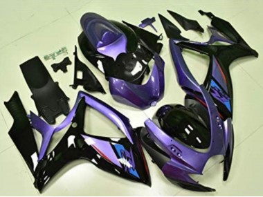 Carénages Moto Suzuki GSXR 600/750 2006-2007 - Violet Noir Brillant Bleu