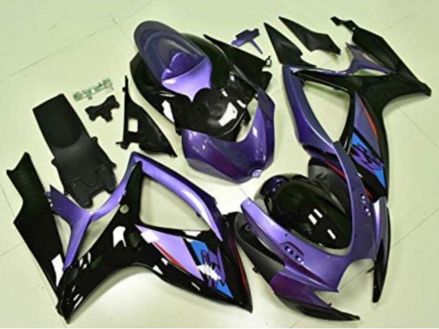 Carénages Moto Suzuki GSXR 600/750 2006-2007 - Violet Noir Brillant Bleu
