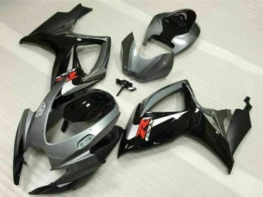 Carénages Moto Suzuki GSXR 600/750 2006-2007 - Argent Gris Noir Brillant Rouge