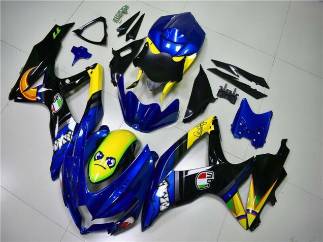 Carénages Moto Suzuki GSXR 600/750 2008-2010 - Bleu Jaune Requin