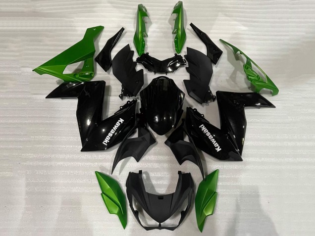 Carénage Moto Kawasaki Z250/Z300 2015-2016 - Vert Noir Brillant