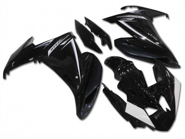 Carénages Moto Yamaha FZ6R 2009-2015 - Noir Brillant Blanc