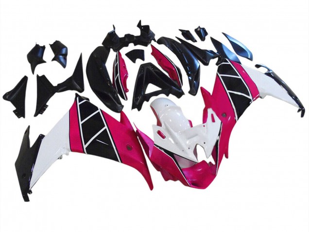 Carénages Moto Yamaha FZ6R 2009-2015 - Raspberry Blanc Noir