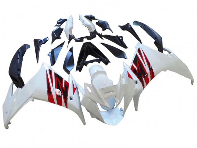 Carénages Moto Yamaha FZ6R 2009-2015 - Blanc Rouge