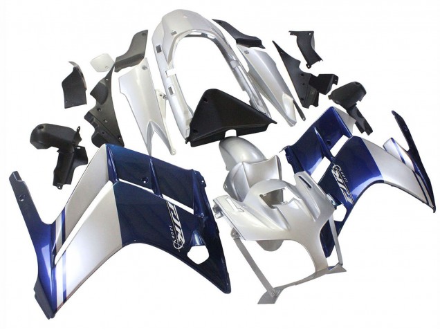 Carénages Moto Yamaha FJR1300 2001-2006 - Bleu Foncé Argent