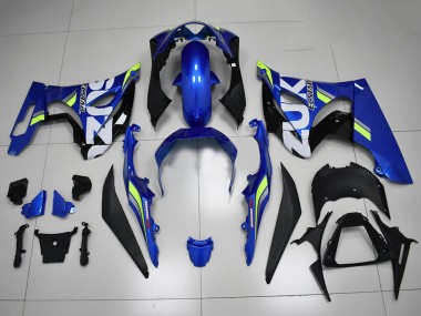 Carénages Moto Suzuki GSXR 1000 2017-2024 - Bleu Blanc Vert