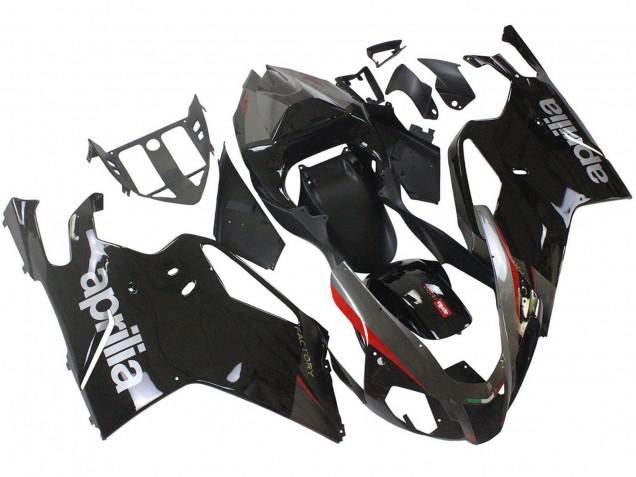 Carénages Moto Aprilia RSV1000 2003-2006 - Noir Brillant Gris Rouge
