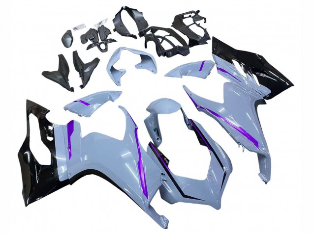 Carénages Moto Ducati Panigale V2 2020-2024 - Gris Brillant Violet Noir Brillant