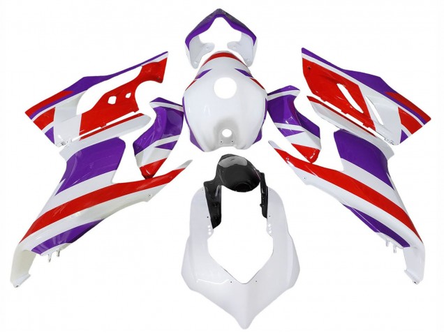 Carénages Moto Ducati Panigale V2 2020-2024 - Blanc Violet Rouge Noir Brillant