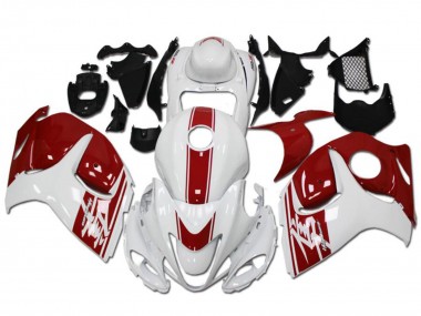 Carénages Moto Suzuki GSXR 1300 Hayabusa 2008-2020 - Blanc Rouge