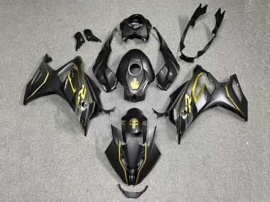 Carénages Moto BMW S1000RR 2023-2024 - Or Noir Fibre de Carbone