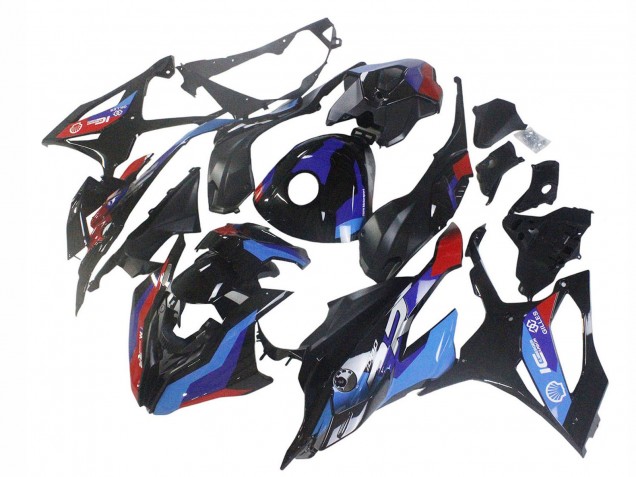 Carénage Moto BMW S1000RR 2023-2024 - Noir Bleu Rouge