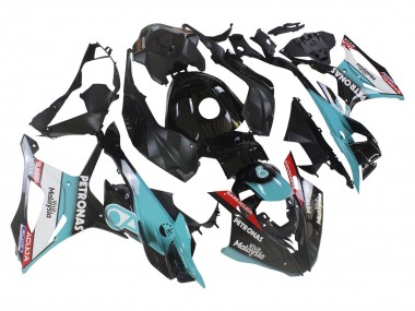 Carénages Moto BMW S1000RR 2023-2024 - Bleu Clair Noir Mat Petronas
