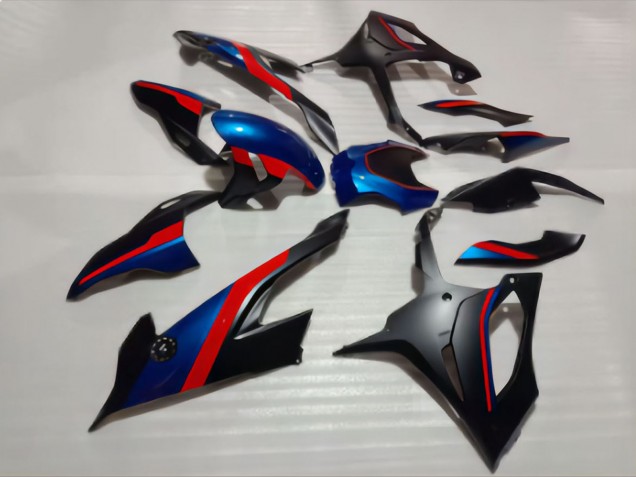 Carénages Moto BMW S1000RR 2019-2022 - Noir Bleu Rouge