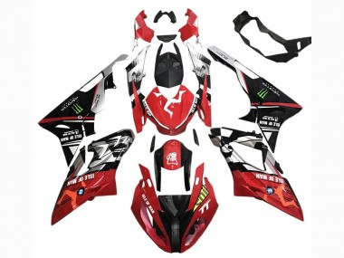 Carénages Moto BMW S1000RR 2017-2018 - Blanc Rouge Noir Mat Vert Monstre