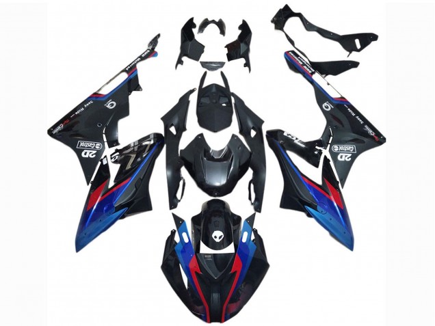 Carénages Moto BMW S1000RR 2017-2018 - Bleu Rouge Noir Brillant Castrol
