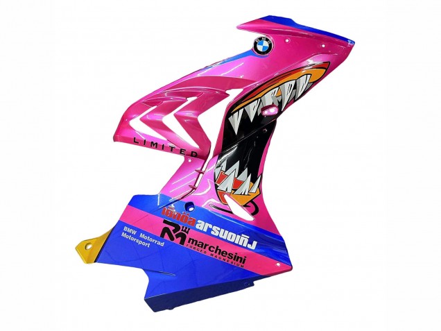 Carénages Moto BMW S1000RR 2017-2018 - Rose Bleu Jaune Requin