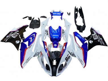 Kits Carénage Moto ABS BMW S1000RR 2017-2018 - Blanc Bleu Rouge Noir Brillant