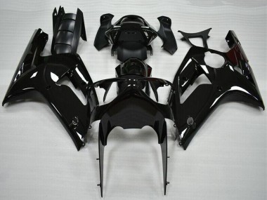 Carénage Moto Kawasaki ZX6R 2003-2004 - Noir Brillant